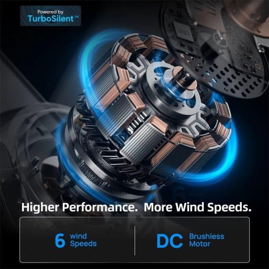 Ventilador de Techo con Luz Autrucker 55W 105cm 6 Velocidades Motor DC Aspas Retráctiles Silencioso con Mando y App