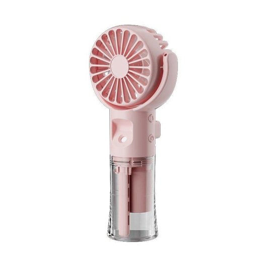 Mini-Handventilator Autrucker mit Sprühfunktion 4 Stufen USB-C 25ml Rosa