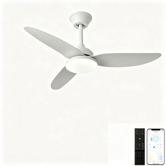 Ventilateur de Plafond avec Lumière Autrucker 40W 100cm 6 Vitesses Télécommande Contrôle Intelligent