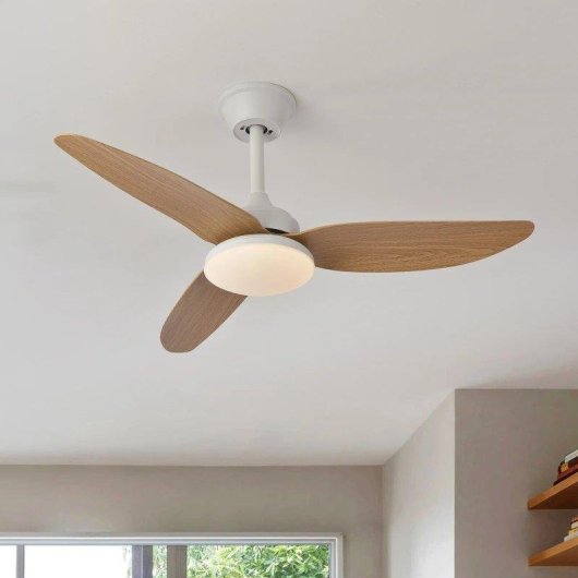 Ventilador de techo con luz Autrucker 40W 100cm Motor DC 6 velocidades Mando App Invierno dormitorio