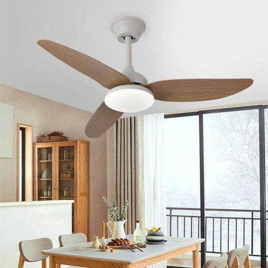 Ventilador de techo con luz Autrucker 40W 100cm Motor DC 6 velocidades Mando App Invierno dormitorio