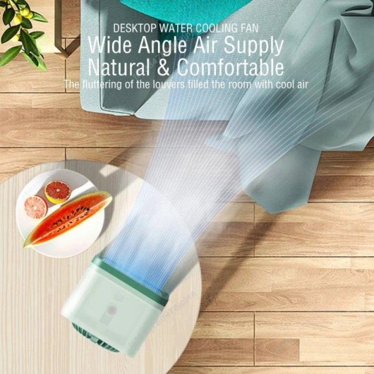 Mini Ventilator Autrucker USB 15W 3 Stufen Luftbefeuchter Kabellos Grün