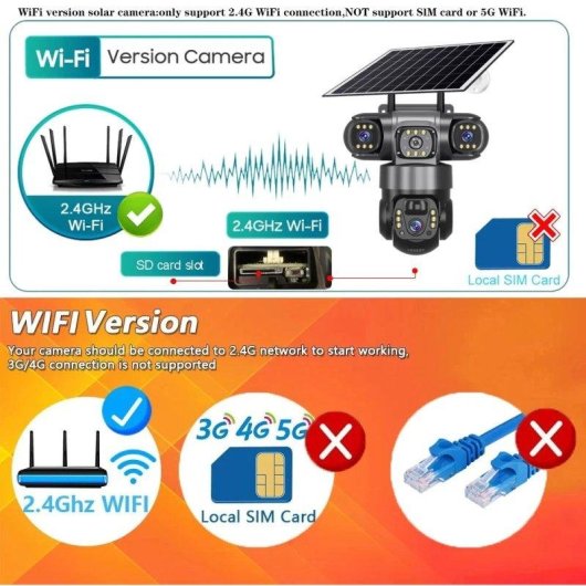 Caméra de surveillance Autrucker 15MP Vision Nocturne Extérieure Panneau Solaire Audio Bidirectionnel