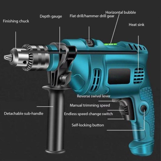 Taladro Percutor Eléctrico Autrucker 1500W 3 en 1