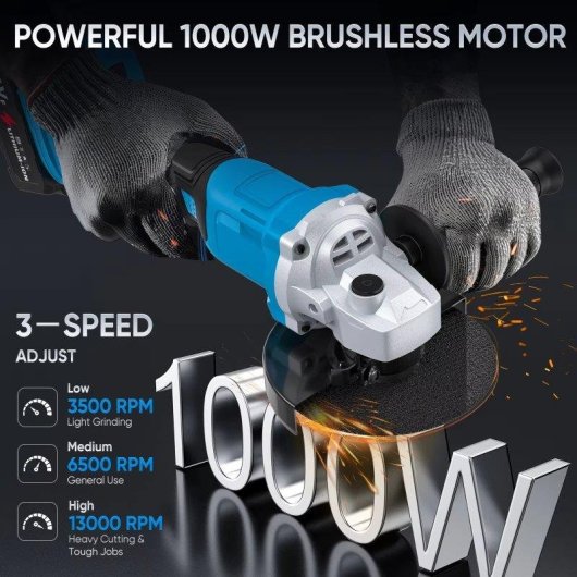 Smerigliatrice angolare Autrucker 21V 125mm 3 velocita 1000W