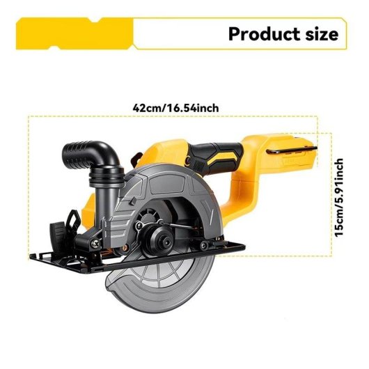 Sierra circular Autrucker inalámbrica 6" 150mm sin escobillas 7200rpm 3 velocidades 55mm