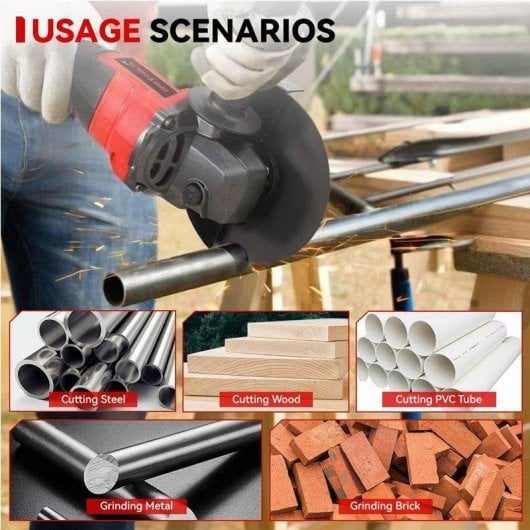 Smerigliatrice angolare Autrucker 3000W 125mm 3 velocita e 2 batterie