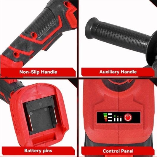 Smerigliatrice angolare Autrucker 3000W 125mm 3 velocita e 2 batterie