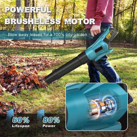 Soprador de folhas sem escovas Autrucker 20000 rpm Makita 18V