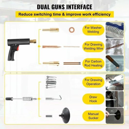 Saldatore a punti Autrucker GYSpot 2700 5 modalita doppie pistole