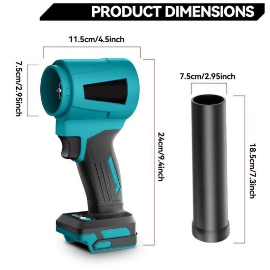 Soprador eletrico sem escovas Autrucker Makita 18V 4000W 400 m/s