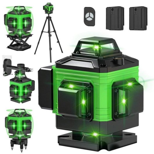 Livello Laser 4D Autrucker 16 Linee Verdi 360 Auto Livellante con Treppiede