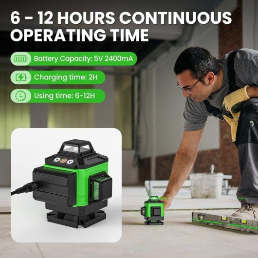 Livello Laser 4D Autrucker 16 Linee Verdi 360 Auto Livellante con Treppiede