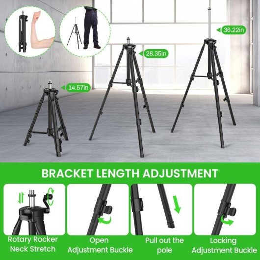 Livello Laser 4D Autrucker 16 Linee Verdi 360 Auto Livellante con Treppiede