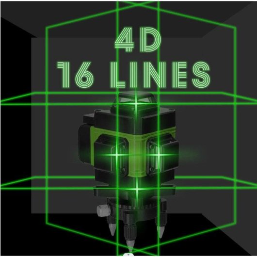 Livello Laser 4D Autrucker 16 Linee Verdi 360 Auto Livellante con Treppiede