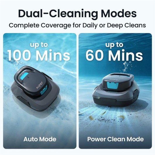 Robot Limpiador de Piscina Autrucker Recargable 80m² 3h