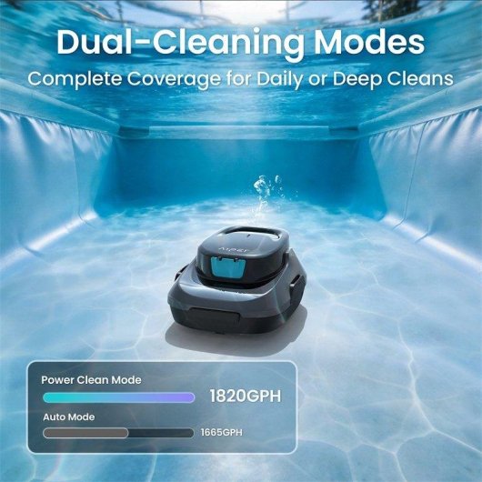 Robot Limpiador de Piscina Autrucker Recargable 80m² 3h