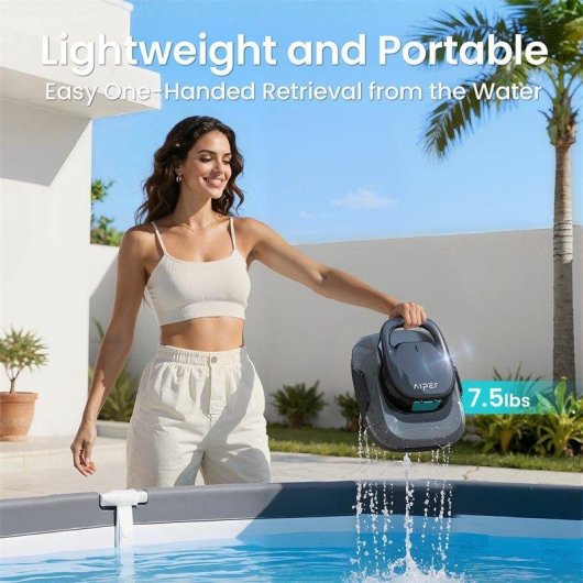 Robot Limpiador de Piscina Autrucker Recargable 80m² 3h