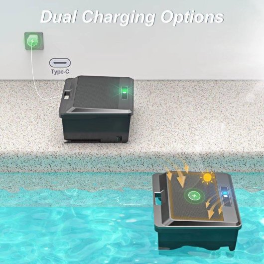 Limpiador Robótico Piscina Solar Autrucker Carga Dual Mando Obstáculos Ultrasonido