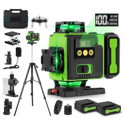Niveau laser Autrucker 16 lignes 4D Vert autonivelant