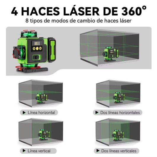Niveau laser Autrucker 16 lignes 4D Vert autonivelant