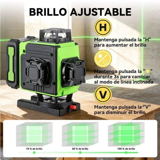 Niveau laser Autrucker 16 lignes 4D Vert autonivelant