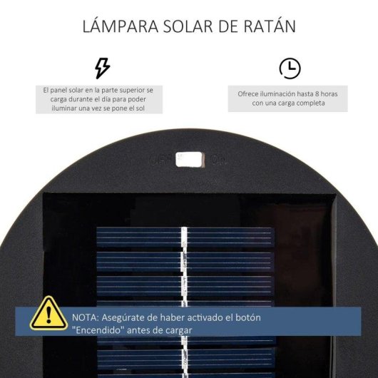 Lampada solare da suolo Autrucker Osier Impermeabile