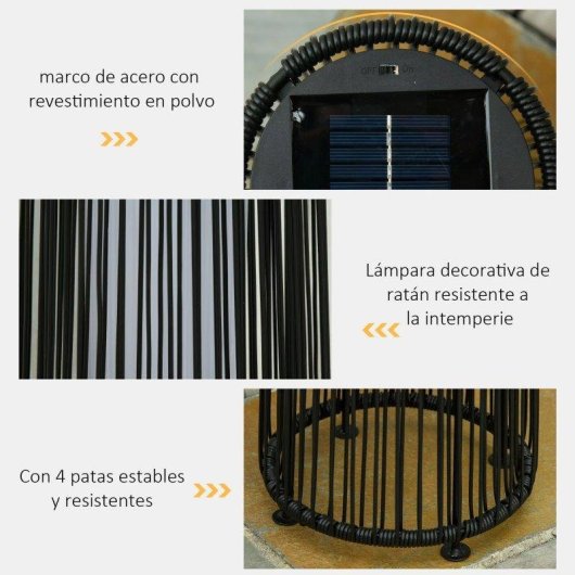 Lampada solare da suolo Autrucker Osier Impermeabile