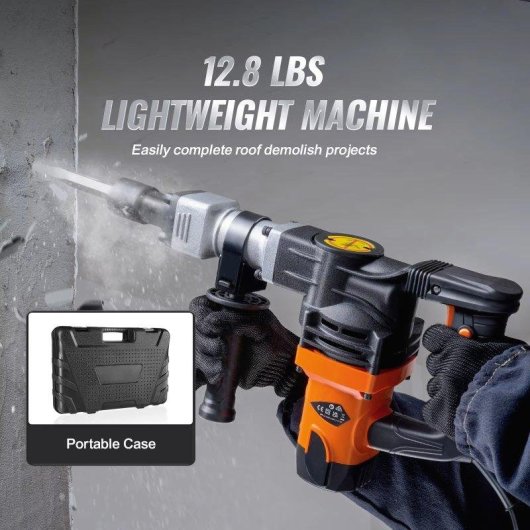 Martillo demoledor Autrucker 1400W 19J 2900bpm mango 360° dos cinceles
