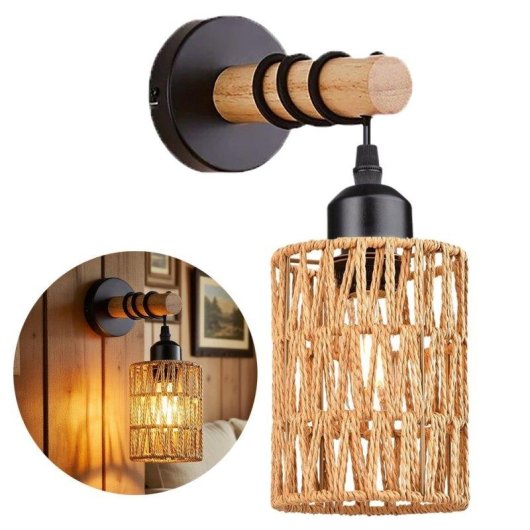 Aplique de pared Autrucker Estilo Bohemio LED Moderno
