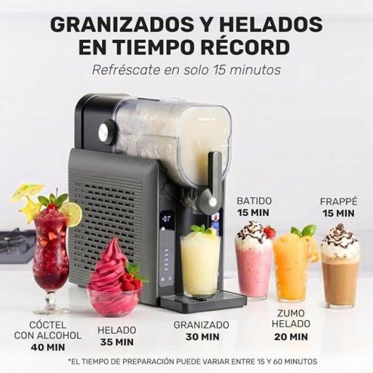 Máquina de Granizados Taurus Ice Flow 2600 200W 2,6L 6 Programas Pantalla Táctil