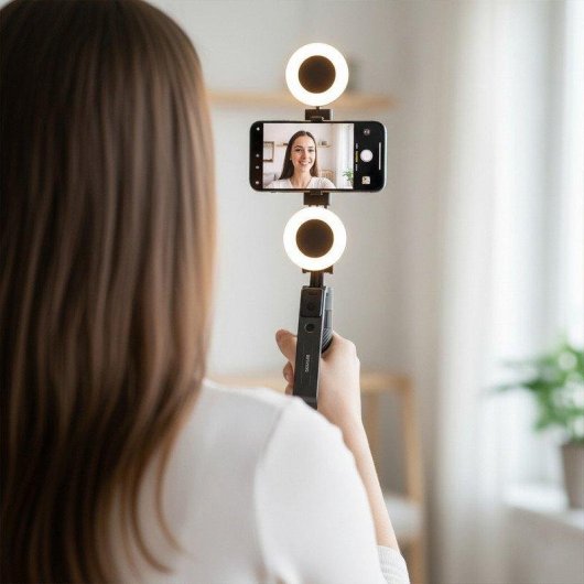 Trípode Prixton IA Content Studio 180 cm control gestos rotación 360° inalámbrico