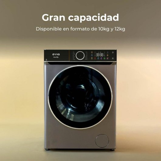 Lavadora Evvo Nova Q10X Carga Frontal 10 kg 1400 rpm Clase A Inox Motor Inverter