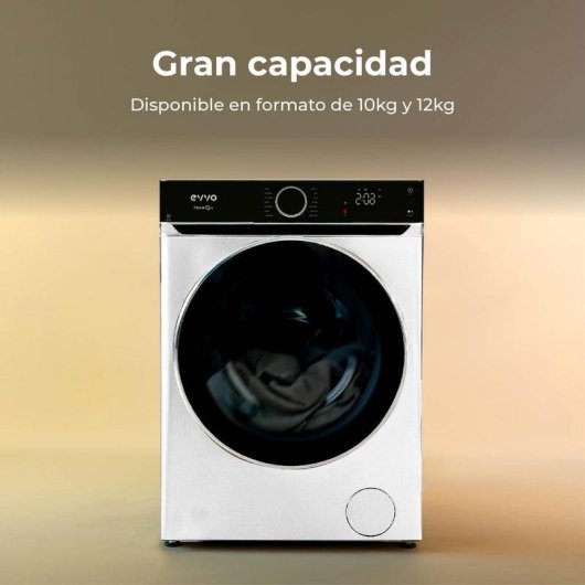 Lavadora Evvo Nova Q10 Carga Frontal 10 kg 1400 rpm Clase A Blanca Motor Inverter