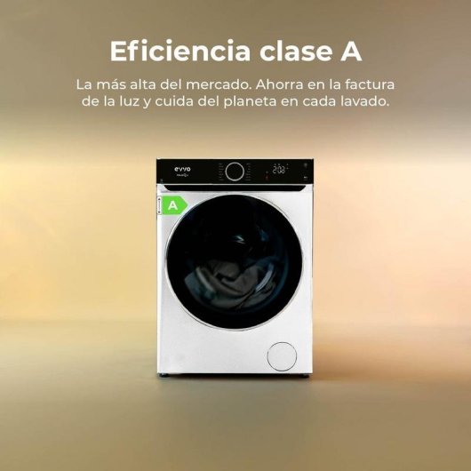 Lavadora Evvo Nova Q10 Carga Frontal 10 kg 1400 rpm Clase A Blanca Motor Inverter