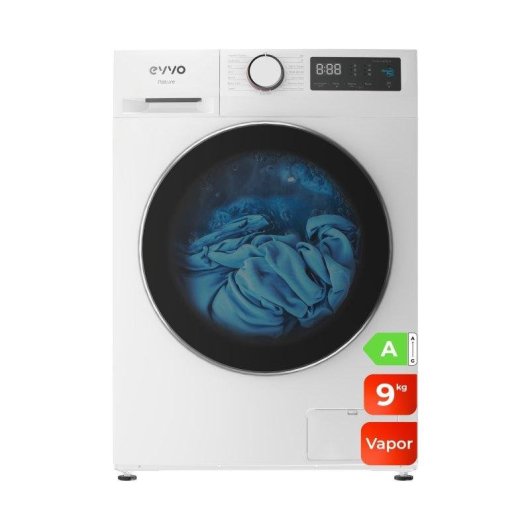 Lavadora Evvo Home Nature Carga Frontal 9Kg 1400rpm A Blanca Motor Inverter