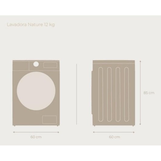 Waschmaschine Evvo Nature 12 Frontlader 12 kg 1350 rpm Klasse A Inox