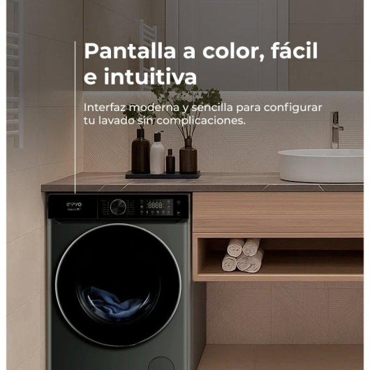 Máquina de Lavar Roupa Evvo Nature R10x 10 Kg 1400rpm Classe A Inox