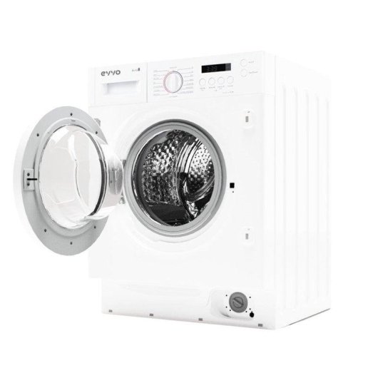 Lavadora Evvo Aura 8 Carga Frontal 8 Kg 1350 rpm A Blanca Integrable Motor Inverter