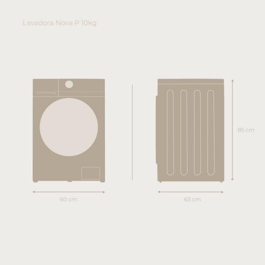 Lavadora Evvo Nova P10 Carga Frontal 10 kg 1200 rpm Clase A Blanca Smart Load