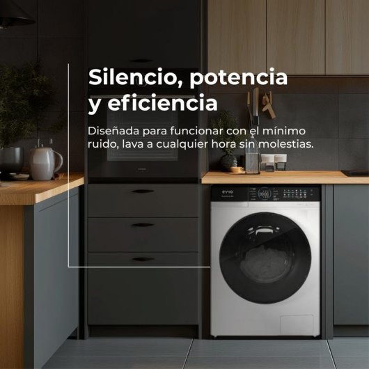 Lavadora Evvo Supernova U12 Carga Frontal 12 kg 1350 rpm A Blanca con filtro microplásticos
