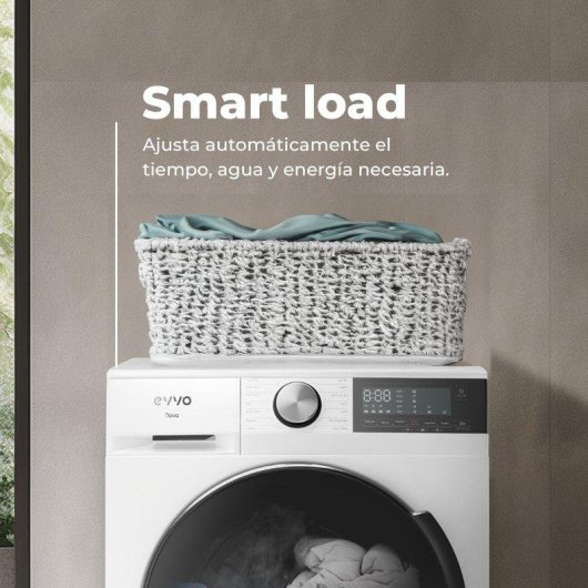 Lavadora Evvo Home Nova 11 kg Carga Frontal 1400 rpm A Blanca con Vapor y Smart Load