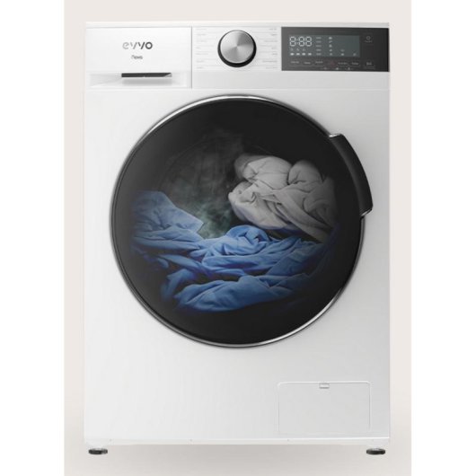 Lavadora Evvo Home Nova 11 kg Carga Frontal 1400 rpm A Blanca con Vapor y Smart Load