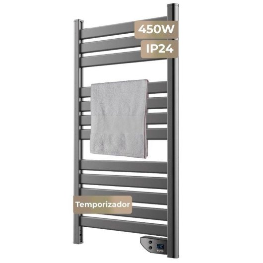 Toallero Eléctrico Evvo C500 450W 6 Barras Protección IPX4 Temporizador