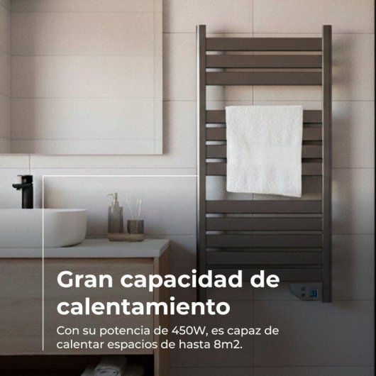 Toallero Eléctrico Evvo C500 450W 6 Barras Protección IPX4 Temporizador