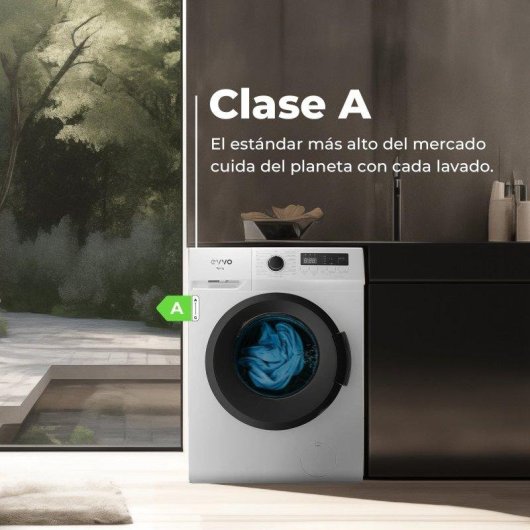 Lavadora Evvo Terra Carga Frontal 7 Kg 1200 rpm A Blanca con Motor Inverter