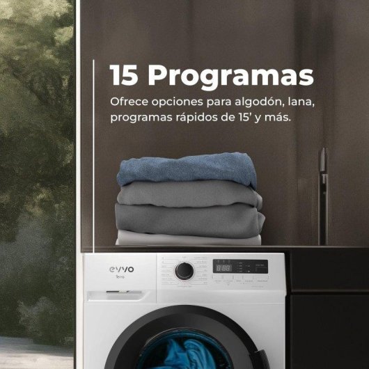 Lavadora Evvo Terra Carga Frontal 7 Kg 1200 rpm A Blanca con Motor Inverter