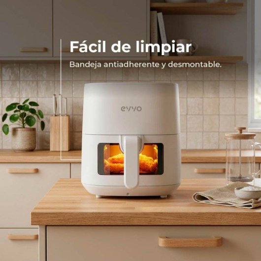 Freidora de Aire Evvo Tasty Fryer 6,5L 1700W con Tecnología Dual Cyclone