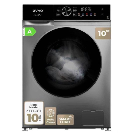 Lavadora Evvo Nova P10 Carga Frontal 10 kg 1200 rpm Clase A Inox