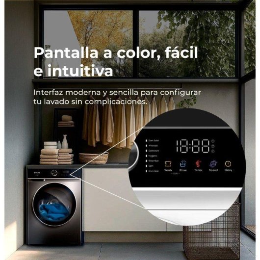 Lavadora Evvo Nova P10 Carga Frontal 10 kg 1200 rpm Clase A Inox